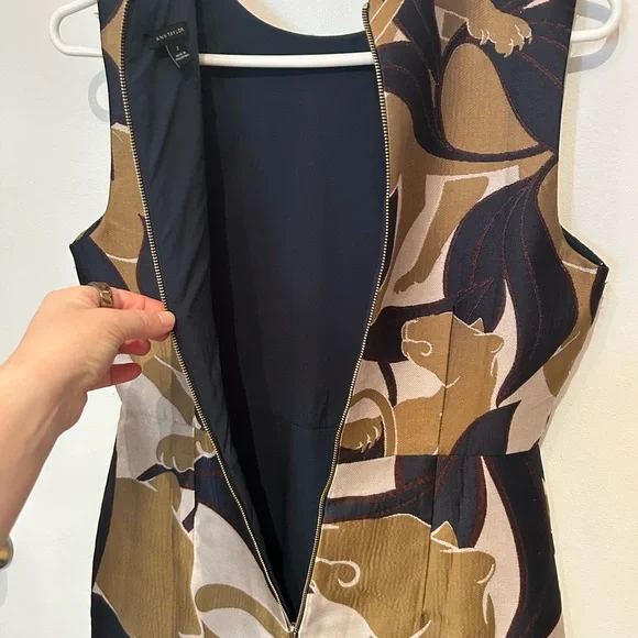 Ann Taylor Jungle Cat Animal Print Dress - Picture 9 of 9